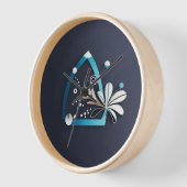 フラワーデザイン 壁時計 (傾斜)