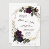 フラワーデザイン 招待状 (正面/裏面)