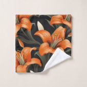 フラワーデザイン #1 バスタオルセット (ウォッシュタオル)