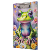 フラワーデジタルアート付きカエル クリップボード (左)