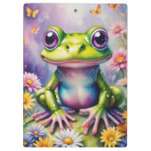 フラワーデジタルアート付きカエル クリップボード (裏面)