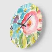 フラワーデライトII ラージ壁時計 (傾斜)