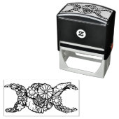 フラワートリプルムーン賛美シンボルBe Rubber Stamp セルフインキングスタンプ (インサイチュ)