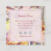 フラワートレインクリエイティブ スクエア名刺 (裏面)