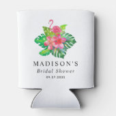 フラワートロピカル フラミンゴ ブライダルシャワー 缶クーラー (裏面)