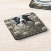 フラワードッグブリードポートレート12 コースター (左側)