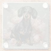 フラワードッグブリードポートレート2 ガラスコースター (裏面)