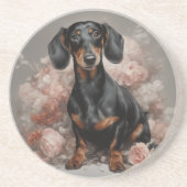 フラワードッグブリードポートレート2 コースター (正面)
