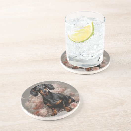 フラワードッグブリードポートレート2 コースター (側面)