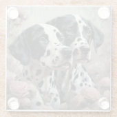 フラワードッグブリードポートレート4 ガラスコースター (裏面)