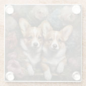 フラワードッグブリードポートレート5 ガラスコースター (裏面)