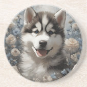 フラワードッグブリードポートレート7 コースター (正面)