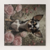 フラワードッグブリードポートレート9 ジグソーパズル (横)