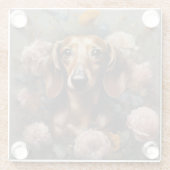 フラワードッグ育成ポートレート1 ガラスコースター (裏面)