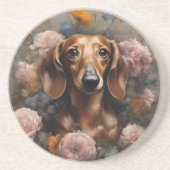 フラワードッグ育成ポートレート1 コースター (正面)