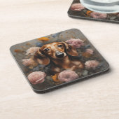 フラワードッグ育成ポートレート1 コースター (左側)