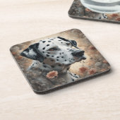 フラワードッグ育成ポートレート3 コースター (左側)