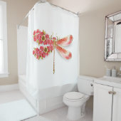 フラワードラゴンフライ(ジュエリー桜) シャワーカーテン (インサイチュ)