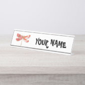 フラワードラゴンフライ(ジュエリー桜) デスクネームプレート (正面)