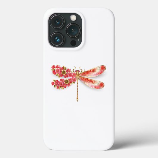 フラワードラゴンフライ(ジュエリー桜) Case-Mate iPhoneケース (裏面)