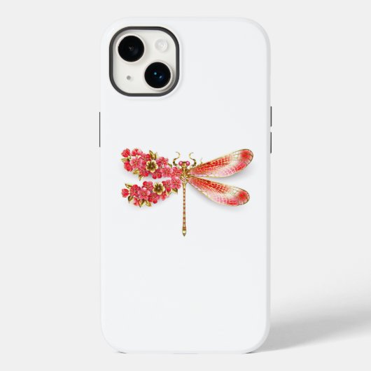 フラワードラゴンフライ(ジュエリー桜) Case-Mate iPhoneケース (裏面)