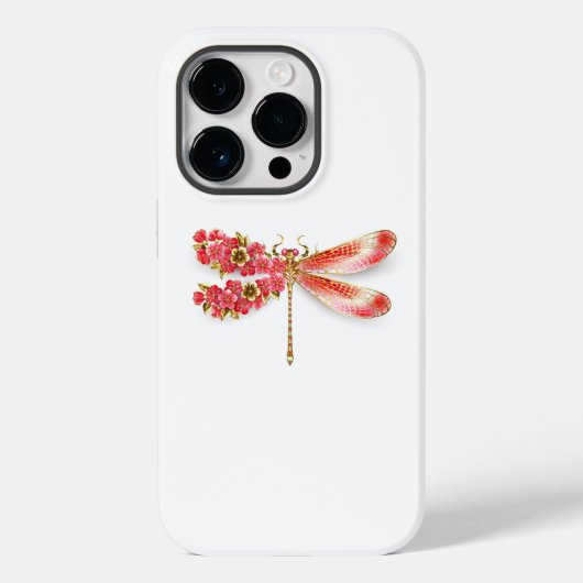 フラワードラゴンフライ(ジュエリー桜) Case-Mate iPhoneケース (裏面)
