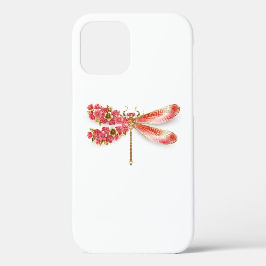 フラワードラゴンフライ(ジュエリー桜) Case-Mate iPhoneケース (裏面)
