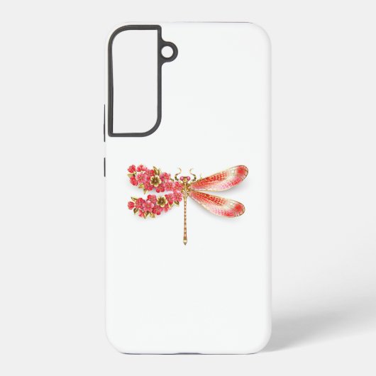 フラワードラゴンフライ(ジュエリー桜) SAMSUNG GALAXYケース (裏面)