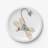 フラワードラゴンフライ ペーパープレート (正面)