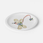 フラワードラゴンフライ ペーパープレート (アングル)