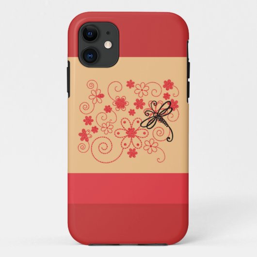 フラワードラゴンフライ Case-Mate iPhoneケース (裏面)