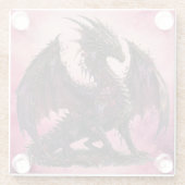 フラワードラゴン | 植物ファンタジードラゴン ガラスコースター (裏面)