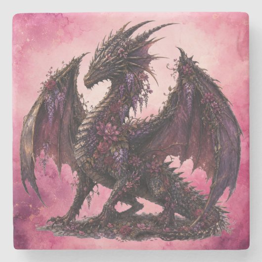 フラワードラゴン | 植物ファンタジードラゴン ストーンコースター (正面)