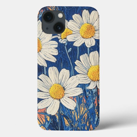 フラワードリームカモミールインパストスタイルIPhoneケース Case-Mate iPhoneケース (裏面)