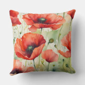 フラワードリーム – ポピー柄 クッション (裏面)