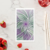 フラワードリーム、抽象芸術紫グリーンフラクタルアート (インサイチュ)