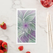 フラワードリーム、抽象芸術紫グリーンフラクタルアート (インサイチュ)