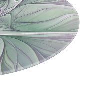 フラワードリーム、抽象芸術紫グリーンフラクタルアート カッティングボード (角)