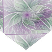フラワードリーム、抽象芸術紫グリーンフラクタルアート ショートテーブルランナー (コーナー)