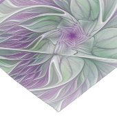 フラワードリーム、抽象芸術紫グリーンフラクタルアート ショートテーブルランナー (コーナー)