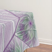 フラワードリーム、抽象芸術紫グリーンフラクタルアート テーブルクロス (インサイチュ)