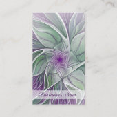 フラワードリーム、抽象芸術紫グリーンフラクタルアート 名刺 (正面)