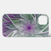 フラワードリーム、抽象芸術紫グリーンフラクタルアート Case-Mate iPhoneケース (裏面 (横))