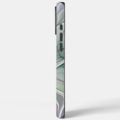 フラワードリーム、抽象芸術紫グリーンフラクタルアート Case-Mate iPhoneケース (裏面 / 左)