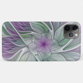 フラワードリーム、抽象芸術紫グリーンフラクタルアート Case-Mate iPhoneケース (裏面(横))