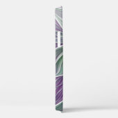 フラワードリーム、抽象芸術紫グリーンフラクタルアート Case-Mate iPhoneケース (裏面 / 右)