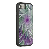 フラワードリーム、抽象芸術紫グリーンフラクタルアート Case-Mate iPhoneケース (裏面/右)