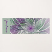 フラワードリーム、抽象芸術紫グリーンフラクタル名 ヨガマット (裏面(横))