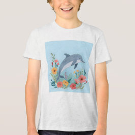 フラワードルフィン トライブレンドTシャツ