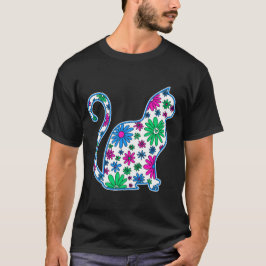 フラワードードルキャットLGBTQポリセクハラプライド国旗 Tシャツ